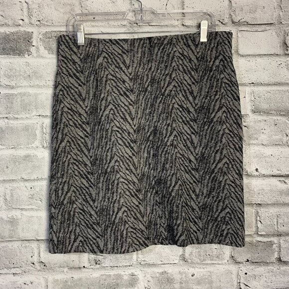 Vintage Y2K Zebra Animal Print Wool Blend Faux Wrap A-Line Skirt - Picture 5 of 13